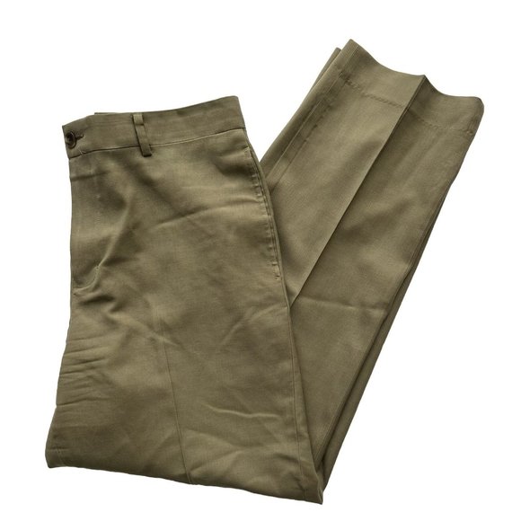 L.L. Bean Other - LL Bean Classic Fit Washable Year‎ Round 100% Wool Pants Men Size 34 W Khaki Tan